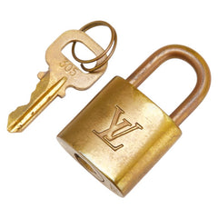 ルイ ヴィトン カデナ 南京錠 キー セット ゴールド メッキ レディース LOUIS VUITTON 【中古】