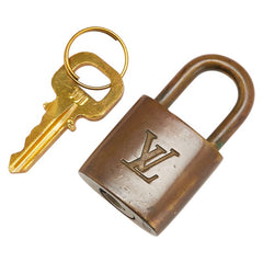 ルイ ヴィトン カデナ 南京錠 キー セット ゴールド メッキ レディース LOUIS VUITTON 【中古】