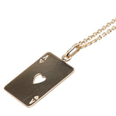 K18YG イエローゴールド ハート A エース モチーフ ペンダントネックレス レディース 【中古】