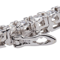 K14WG ホワイトゴールド キュービックジルコニア テニスチェーン ブレスレット レディース 【中古】