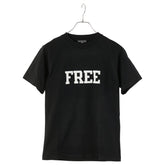 バレンシアガ FREE 半袖Tシャツ サイズ:XS ブラック ホワイト コットン メンズ BALENCIAGA 【中古】
