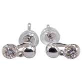 K18WG ホワイトゴールド ダイヤ0.50ct スタッドピアス レディース 【中古】