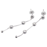 K18WG ホワイトゴールド ダイヤ0.40ct 3P ピアス レディース 【中古】