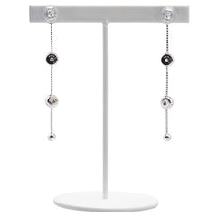 K18WG ホワイトゴールド ダイヤ0.40ct 3P ピアス レディース 【中古】