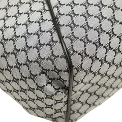 セリーヌ マカダム ワンショルダーバッグ ブラック グレー キャンバス レザー レディース CELINE 【中古】