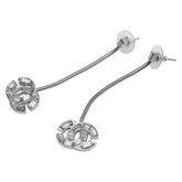 シャネル ココマーク ストーン スイング ピアス シルバー メタル レディース CHANEL 【中古】