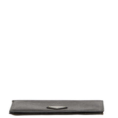 プラダ 三角ロゴプレート 二つ折り財布 ブラック レザー メンズ PRADA 【中古】