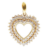 K18YG イエローゴールド ダイヤ1.0ct ハート モチーフ ペンダントトップ レディース 【中古】