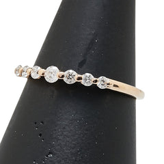 K18YG イエローゴールド ダイヤ0.02ct リング 指輪 レディース 11号 【中古】