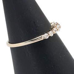 K18YG イエローゴールド ダイヤ0.02ct リング 指輪 レディース 11号 【中古】