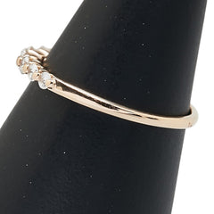 K18YG イエローゴールド ダイヤ0.02ct リング 指輪 レディース 11号 【中古】