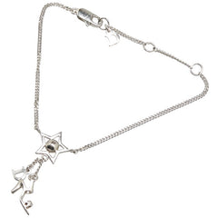 ディオール 星 スター ヒール モチーフ ラインストーン ブレスレット シルバー メタル レディース Dior 【中古】