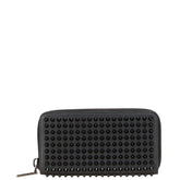 クリスチャンルブタン スパイク スタッズ 長財布 ラウンドファスナー ブラック レザー メンズ Christian Louboutin 【中古】