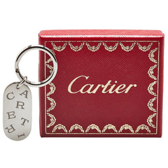 カルティエ ロゴ モチーフ キーホルダー シルバー メタル レディース CARTIER 【中古】