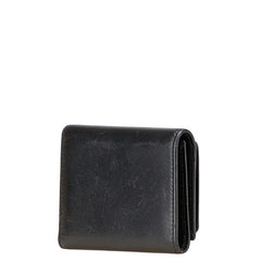 ジミーチュウ HAWLEY ホーリー 三つ折り財布 ブラック レザー レディース JIMMY CHOO 【中古】