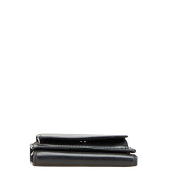 ジミーチュウ HAWLEY ホーリー 三つ折り財布 ブラック レザー レディース JIMMY CHOO 【中古】