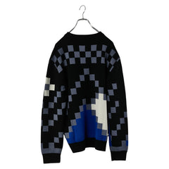 ルイ ヴィトン LVフェアアイルマクロ ニット セーター サイズ:M RM231M ZLL HON20W ブラック マルチカラー ウール メンズ LOUIS VUITTON 【中古】