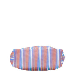 マルニ フラワーカフェ マーケット ストライプ トートバッグ ハンドバッグ レッド ブルー マルチカラー ナイロン レザー レディース MARNI 【中古】