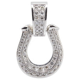 Pt950 プラチナ ダイヤ1.03ct ホースシュー 馬蹄 モチーフ ペンダントトップ メンズ 【中古】