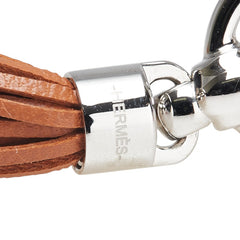 エルメス ツイリーリング セ ル ポンポン シルバー金具 スカーフリング シルバー マロンアルザン メッキ アニューミロ レディース HERMES 【中古】