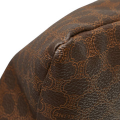 セリーヌ マカダム トートバッグ ショルダーバッグ ブラウン PVC レザー レディース CELINE 【中古】