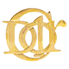 ディオール Diorロゴ ブローチ ゴールド メッキ レディース Dior 【中古】