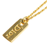 ディオール Diorロゴプレート ネックレス ゴールド メッキ レディース Dior 【中古】