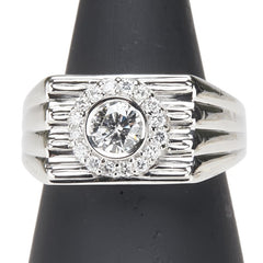 Pt900 プラチナ ダイヤ0.513ct ダイヤ0.23ct リング 指輪 レディース 16.5号 【中古】