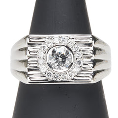 Pt900 プラチナ ダイヤ0.513ct ダイヤ0.23ct リング 指輪 レディース 16.5号 【中古】