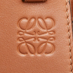 ロエベ ハンモック ドローストリングバッグ ミニ ハンドバッグ ショルダーバッグ 2WAY ブラウン レザー レディース LOEWE 【中古】