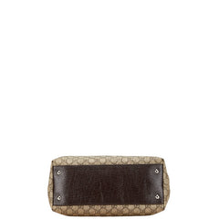 グッチ GGスプリーム トートバッグ 131220 ベージュ ブラウン PVC レザー レディース GUCCI 【中古】