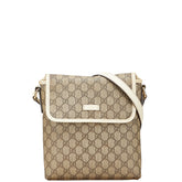 グッチ GGスプリーム 斜め掛け ショルダーバッグ 223666 ベージュ アイボリー PVC レザー レディース GUCCI 【中古】