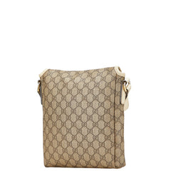 グッチ GGスプリーム 斜め掛け ショルダーバッグ 223666 ベージュ アイボリー PVC レザー レディース GUCCI 【中古】