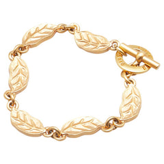 セリーヌ リーフ モチーフ チェーン ブレスレット ゴールド メッキ レディース CELINE 【中古】