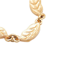 セリーヌ リーフ モチーフ チェーン ブレスレット ゴールド メッキ レディース CELINE 【中古】