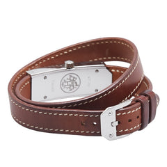 エルメス ケリー2 ドゥブルトゥール 腕時計 KT1.210 クオーツ ホワイト文字盤 ステンレススチール レザー レディース HERMES 【中古】