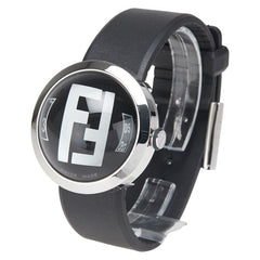 フェンディ ブースラ 腕時計 8010G クオーツ ブラック文字盤 ステンレススチール ラバー レディース FENDI 【中古】