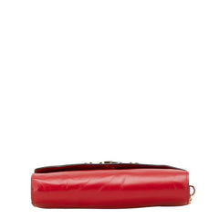 グッチ ズゥミ チェーン ショルダーバッグ ハンドバッグ 572375 レッド レザー レディース GUCCI 【中古】