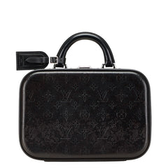 ルイ ヴィトン モノグラム グラセ ヴァリゼット PM ハンドバッグ ミニトランク M92235 ブラック レザー レディース LOUIS VUITTON 【中古】