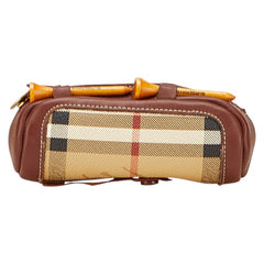 バーバリー ノバチェック シャドーホース ゴルフボールケース ゴルフボールセット ベージュ ブラウン PVC レザー ユニセックス BURBERRY 【中古】