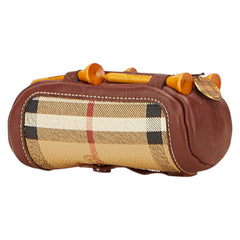 バーバリー ノバチェック シャドーホース ゴルフボールケース ゴルフボールセット ベージュ ブラウン PVC レザー ユニセックス BURBERRY 【中古】