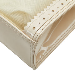 ヴァレンティノ ガラヴァーニ スポーツ Vロゴ ハンドバッグ ホワイト パテントレザー メッシュ レディース VALENTINO 【中古】