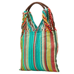 マルニ フラワーカフェ ハンモック ストライプ トートバッグ ショルダーバッグ マルチカラー ポリエステル レディース MARNI 【中古】