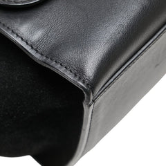 セリーヌ トラペーズ クロコ型押 ハンドバッグ ショルダーバッグ 2WAY ブラック レザー レディース CELINE 【中古】