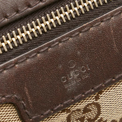 グッチ GGキャンバス ボストンバッグ ショルダーバッグ 2WAY 247205 ベージュ ブラウン キャンバス レザー レディース GUCCI 【中古】