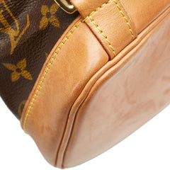 ルイ ヴィトン モノグラム モンスリGM リュック バックパック M51135 ブラウン PVC レザー レディース LOUIS VUITTON 【中古】