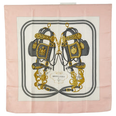 エルメス カレ90 BRIDES de GALA 式典用馬靭 スカーフ ピンク ホワイト マルチカラー シルク レディース HERMES 【中古】