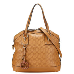 グッチ グッチシマ トートバッグ ワンショルダーバッグ 2WAY 247279 ブラウン レザー レディース GUCCI 【中古】