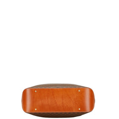 セリーヌ マカダム ハンドバッグ ショルダーバッグ 2WAY ブラウン PVC レザー レディース CELINE 【中古】