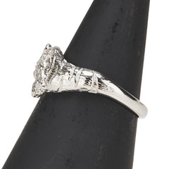 Pt950 プラチナ ダイヤ0.01ct タイガー 虎 モチーフ リング 指輪 レディース 11号 【中古】